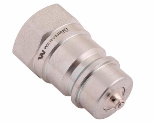 Szybkozłącze hydrauliczne wtyczka z eliminatorem ciśnienia G1/2"BSP gwint wew. ISO 7241-A Waryński-18323