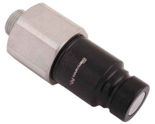 Szybkozłącze hydrauliczne suchoodcinające wtyczka M18x1.5 12L gwint zewnętrzny ISO16028 Waryński-18251