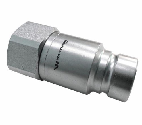 Szybkozłącze hydrauliczne suchoodcinające wtyczka G1/4"BSP gwint wewnętrzny ISO16028 Waryński-10914