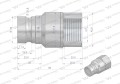 Szybkozłącze hydrauliczne suchoodcinające wtyczka G1"BSP gwint wewnętrzny ISO16028 Waryński-10937