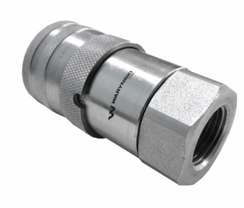 Szybkozłącze hydrauliczne suchoodcinające gniazdo G3/4"BSP gwint wewnętrzny ISO16028 Waryński-10905