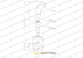 Joystick pod linki zakończone widełkami z 1 przełącznikiem (z przyciskiem na widełki IP-6029. JOYSTIKW) Waryński-24028