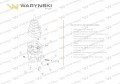Joystick pod linki zakończone widełkami z 1 przełącznikiem (z przyciskiem na widełki IP-6029. JOYSTIKW) Waryński-24030