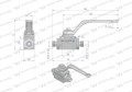 Zawór kulowy hydrauliczny 2-drogowy 2/2 M14x1.5 08L z otworami mocującymi 500 bar Waryński-12578