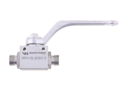 Zawór kulowy hydrauliczny 2-drogowy 2/2 M16x1.5 10L z otworami mocującymi 500 bar Waryński-12579