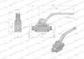 Zawór kulowy hydrauliczny 2-drogowy 2/2 M16x1.5 10L z otworami mocującymi 500 bar Waryński-12583