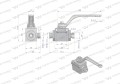 Zawór kulowy hydrauliczny 3-drogowy 3/2 M16x1.5 10L z otworami mocującymi 500 bar Waryński-18240