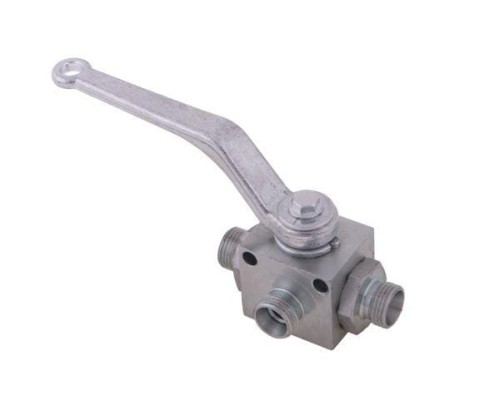 Zawór kulowy hydrauliczny 3-drogowy 3/2 M18x1.5 12L z otworami mocującymi 500 bar Waryński-12654