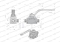 Zawór kulowy hydrauliczny 3-drogowy 3/2 M18x1.5 12L z otworami mocującymi 500 bar Waryński-12659