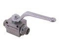 Zawór kulowy hydrauliczny 3-drogowy 3/2 M22x1.5 15L z otworami mocującymi 500 bar Waryński-12660