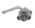Zawór kulowy hydrauliczny 3-drogowy 3/2 M22x1.5 15L z otworami mocującymi 500 bar Waryński-12662