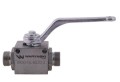 Zawór kulowy hydrauliczny 3-drogowy 3/2 M22x1.5 15L z otworami mocującymi 500 bar Waryński-12661