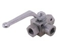 Zawór kulowy hydrauliczny 3-drogowy 3/2 - 1/2"BSP z otworami mocującymi 500 bar Waryński-12651