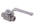 Zawór kulowy hydrauliczny 3-drogowy 3/2 - 1/4"BSP z otworami mocującymi 500 bar Waryński-12639