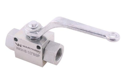 Zawór kulowy hydrauliczny 2-drogowy 2/2 - 1/2"BSP z otworami mocującymi 500 bar Waryński-12570