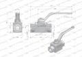 Zawór kulowy hydrauliczny 2-drogowy 2/2 - 1/2"BSP z otworami mocującymi 500 bar Waryński-12571