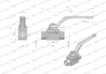 Zawór kulowy hydrauliczny 2-drogowy 2/2 - 1/4"BSP z otworami mocującymi 500 bar Waryński-12563