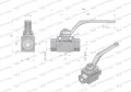 Zawór kulowy hydrauliczny 2-drogowy 2/2 - 3/8"BSP z otworami mocującymi 500 bar Waryński-12567
