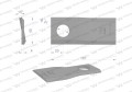 Nóż. nożyk kosiarka lewy 107x46x4mm otwór 21 WARYŃSKI ( sprzedawane po 25 )-21354