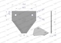 Nóż żniwny 70x76x2.8mm otwór 5.5 zastosowanie 6889590 Claas WARYŃSKI ( sprzedawane po 25 )-21632