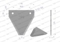 Nóż żniwny 75x76x2mm otwór 5.5 zastosowanie MF1389SP Case MF WARYŃSKI ( sprzedawane po 25 )-37695