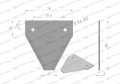 Nóż żniwny 80x76x2mm otwór 5.5 zastosowanie C15 WARYŃSKI ( sprzedawane po 25 )-21656