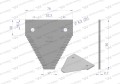 Nóż żniwny 80x76x2.8mm otwór 6.3 zastosowanie 87728905 Case-IH New Holland WARYŃSKI ( sprzedawane po 25 )-21562