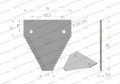 Nóż żniwny 82x76x2.8mm otwór 5.5 grube zęby zastosowanie 365110G New Holland WARYŃSKI ( sprzedawane po 25 )-21634