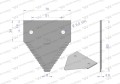 Nóż żniwny 83x76x2.8mm otwór 6.5 zastosowanie P49650 AZ32298 John Deere WARYŃSKI ( sprzedawane po 25 )-21588