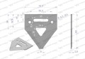 Nóż żniwny 83x76x3mm otwór 6.5 zastosowanie H207929 Schumacher WARYŃSKI ( sprzedawane po 25 )-21544