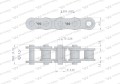 Łańcuch rolkowy 06B-1 (R1 3/8) Waryński ( sprzedawane po 40m )-18143
