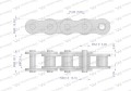 Łańcuch rolkowy napęd - wysypu ANSI 50A-115PS+Z+P zastosowanie New Holland 80116140 Waryński-24458