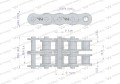 Łańcuch rolkowy wzmocniony 10A-2 ANSI A 50 (R2 5/8) 5 m Waryński-22382