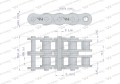 Łańcuch rolkowy wzmocniony przemysłowy 10AH-2 ANSI A 50H (R2 5/8) 5 m Waryński-22679