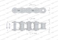 Łańcuch rolkowy 16B-1-104PZ (R1 1) adaptera A2H zastosowanie Rozrzutnik Waryński-18167