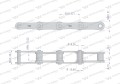 Łańcuch rolkowy 216B (R1 2) 5 m Waryński-22504