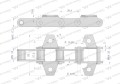 Łańcuch podajnika pochyłego 38.4V łapka K1 co 2 ogniwo 5m Waryński-23456