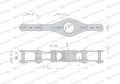 Łańcuch CA650-1 132 ogniw 33 belki zastosowanie Prasa Zwijka WARFAMA Z-543 Waryński-17187