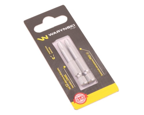Końcówki wkrętakowe bity PH3 50mm Waryński komplet w blistrze dwusztukowym-21944