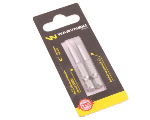 Końcówki wkrętakowe bity 5 50mm Waryński komplet w blistrze dwusztukowym-21948