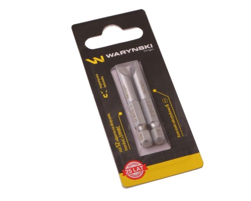 Końcówki wkrętakowe bity 6 50mm Waryński komplet w blistrze dwusztukowym-22053