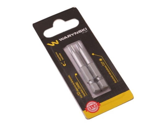 Końcówki wkrętakowe bity T27 50mm Waryński komplet w blistrze dwusztukowym-22018