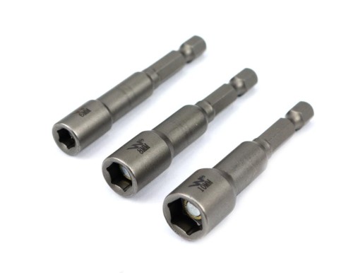 Zestaw nasadek z uchwytem narzedziowym 6. 8. 10 mm długość 65 mm Waryński-30180
