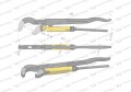 Szczypce nastawne szwedzkie do rur szczęki typ S o rozstawie max 40mm długość 330mm  Waryński-30035