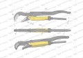 Szczypce nastawne szwedzkie do rur szczęki typ 45° o rozstawie max 25mm długość 235mm Waryński-30050