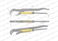Szczypce nastawne szwedzkie do rur szczęki typ 45° o rozstawie max 40mm długość 330mm  Waryński-30053
