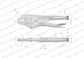 Szczypce zaciskowe (Morsa) ze stali CrMo 10" wygięte szczęki Waryński-30001