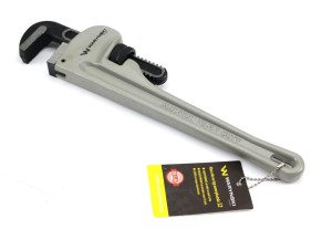 Klucz do rur typ amerykański   12" uchwyt aluminium wzmocniony szczęki CrMo max średnica Waryński