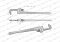 Klucz do rur typ amerykański  48" uchwyt aluminium wzmocniony szczęki CrMo max średnica Waryński-29698