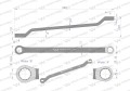 Klucz oczkowy odsadzony 10 x 11 mm. CrV standard ASME B107.9 Waryński-20293